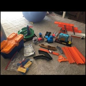 Lot of Hot Wheels Toys and Tracks (cars not included)